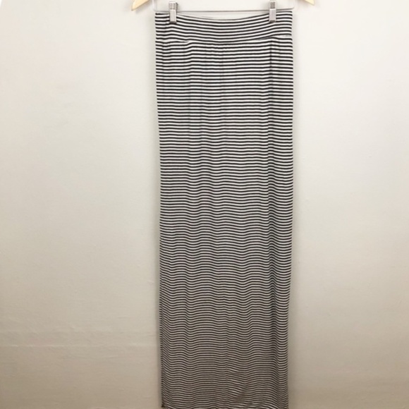 MINT ATM Striped Slit Maxi Skirt in Micromodal S - Picture 2 of 2